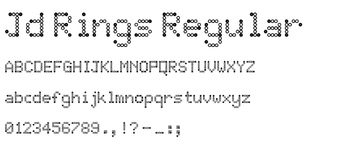 JD Rings Regular font